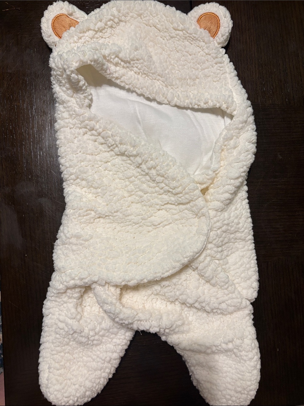 NWOT Baby Bear Velcro swaddle
